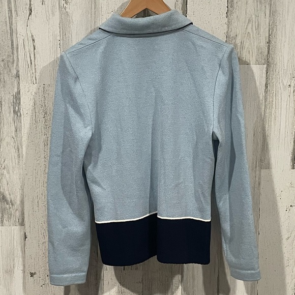 ST. JOHN By Marie Gray Blue on Blue Knit Sweater Size 4 - Picture 2 of 4